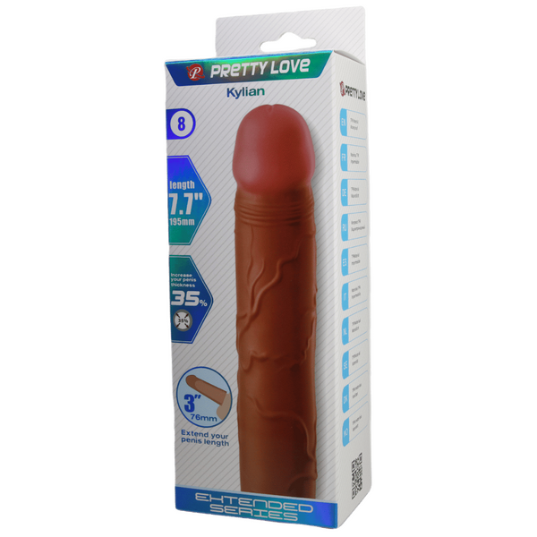 Kylian 7.1 Inch Penis Extender – Ultra Realistic Sleeve with Textured Surface > Sex Toys For Men > Penis Sleeves - Tophatter Daily Deals