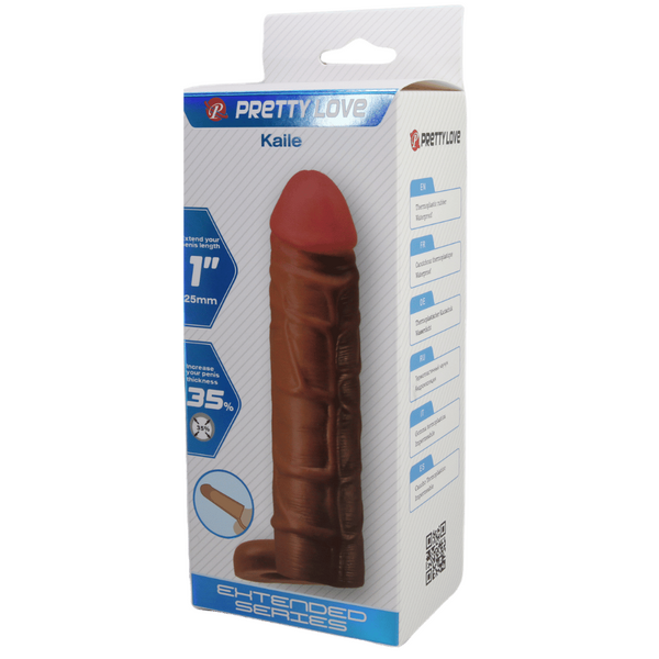 Kaile 7 Inch Stretchy Shaft Cock Sleeve With Ball Ring Penis Sheath > Sex Toys For Men > Penis Sleeves - Tophatter Daily Deals
