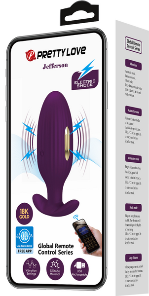 App Control Jefferson – App-Controlled E-Stim Butt Plug E-STIM TOYS - Tophatter Daily Deals