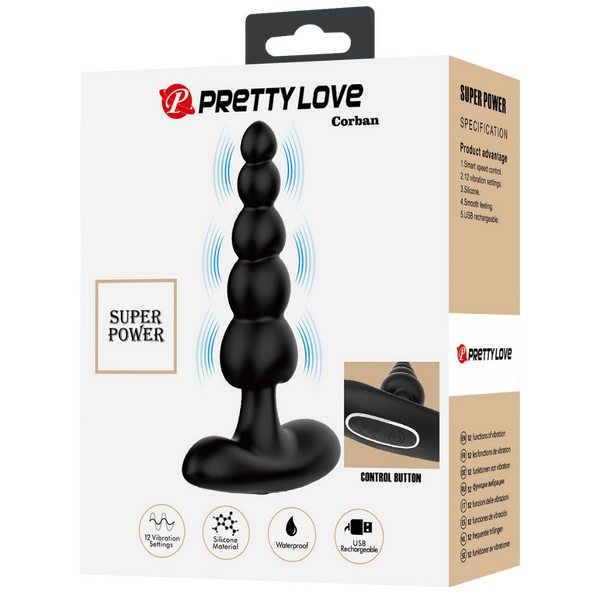 Corban Rechargeable Butt Plug – Flexible Graduated Anal Beads Sex Toy > Anal Range > Vibrating Butt Plugs - Tophatter Daily Deals