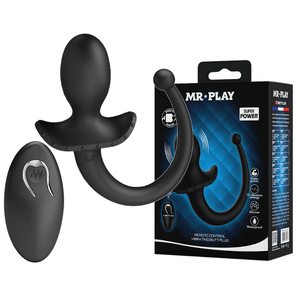 Remote Control Vibrating Butt Plug Tail (Black) – App-Compatible Wearable Vibrator with 12 Modes > Anal Range > Tail Butt Plugs - Tophatter Daily Deals