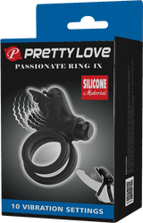 Pretty Love Passionate Ring IX – 10 Function Silicone Vibrating Cock Ring > Sex Toys > Couples Toys - Tophatter Daily Deals