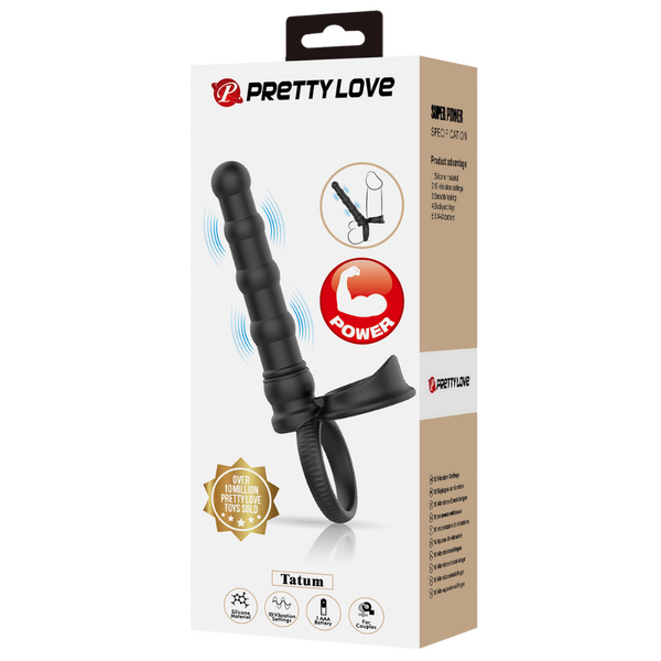 Tatum Cock Ring with Anal Probe – Silicone 10 Frequency Vibrating Cock Ring > Anal Range > Anal Probes - Tophatter Daily Deals