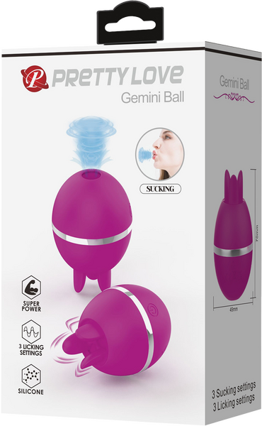 Gemini Ball – Pulsating and Licking Ball-Shaped Vibrator > Sex Toys For Ladies > Air Pulsation - Tophatter Daily Deals