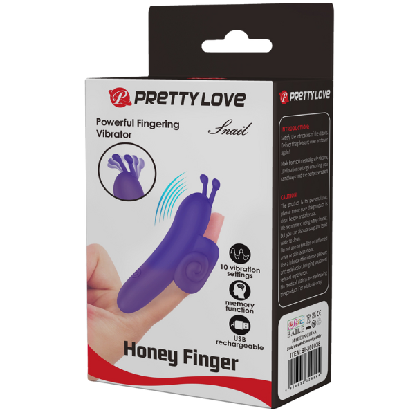 Rechargeable Snail – Ergonomic Silicone Finger Vibrator with 10 Vibration Modes > Vibrators > Finger Vibrators - Tophatter Daily Deals