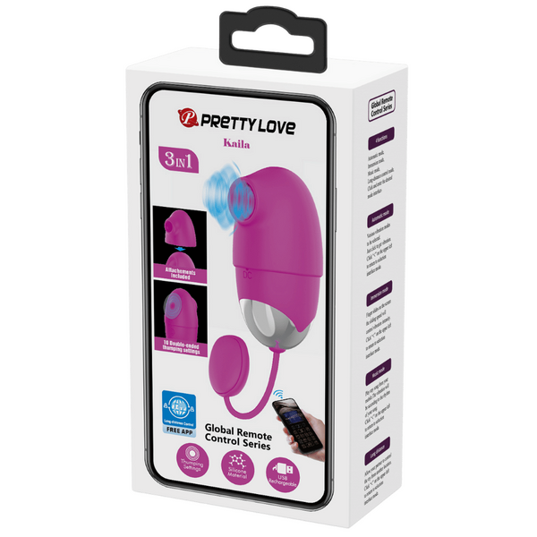 App Control Kaila – Remote-Controlled Vibrating Egg with Removable Sleeve > Sex Toys For Ladies > Vibrating Eggs - Tophatter Daily Deals
