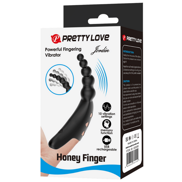 Jordin Honey Finger - Flexible Ribbed G-Spot And Clitoris Stimulating Vibrator With 10 Settings > Vibrators > Finger Vibrators - Tophatter Daily Deals