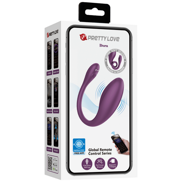 App Control Dora – App-Controlled Rechargeable Curved 12 Vibration Modes Couple's Vibrator > Sex Toys > Couples Toys - Tophatter Daily Deals