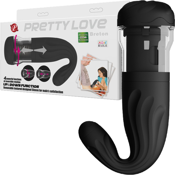 Pretty Love Breton – Rechargeable Male Masturbator with Rotation and Thrust Functions > Sex Toys For Men > Masturbators > Vibrating - Tophatter Daily Deals