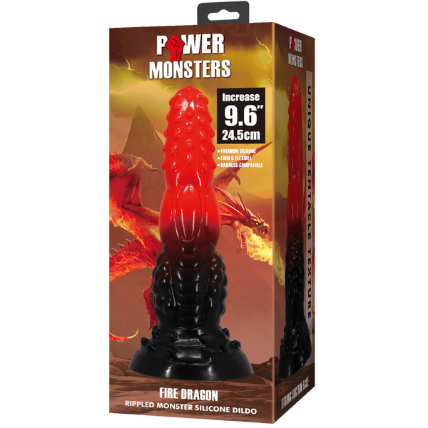 Fire Dragon 9.6 Inch – Rippled Texture Dildo with Suction Base > Dildos > Fantasy - Tophatter Daily Deals
