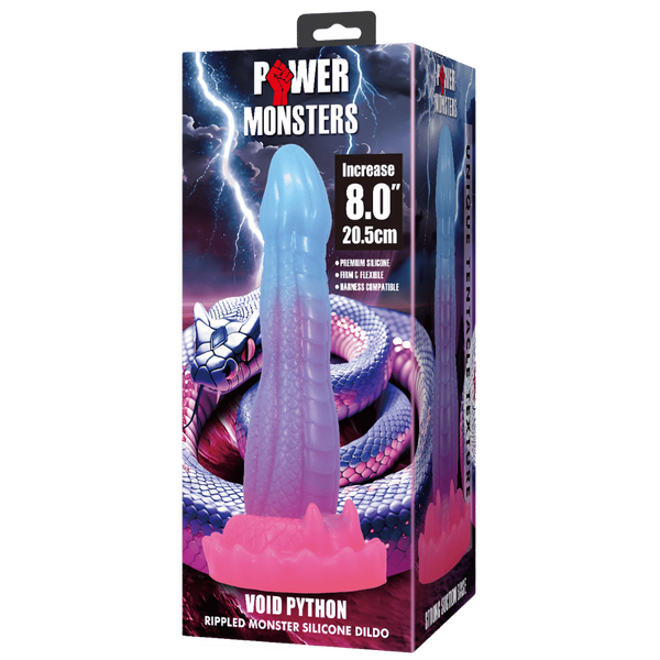 Void Python 8 Inch – Textured Silicone Dildo with Suction Base > Dildos > Fantasy - Tophatter Daily Deals