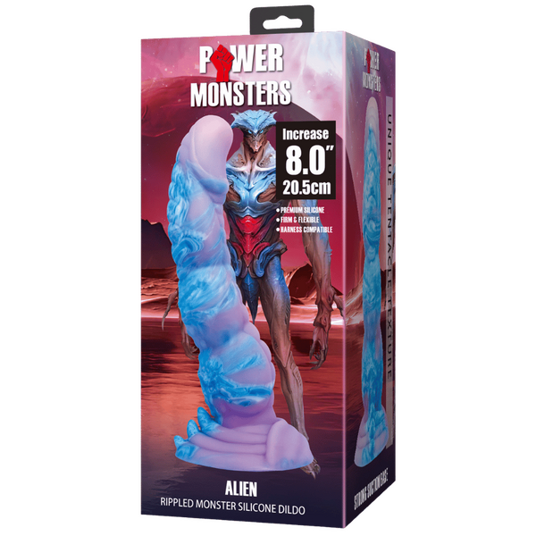 Alien 8 Inch Monster Dildo – Ribbed Texture with Suction Base > Dildos > Fantasy - Tophatter Daily Deals