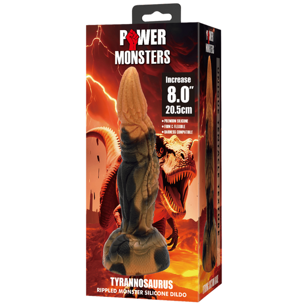 Tyrannosaurus 8 Inch Silicone Dildo – Body-Safe Textured Dildo with Suction Base > Dildos > Fantasy - Tophatter Daily Deals