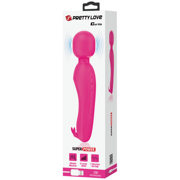 Pretty Love Curtis Wand – Rechargeable Silicone Wand Vibrator with Rabbit Ears > Sex Toys > Massage Wands - Tophatter Daily Deals