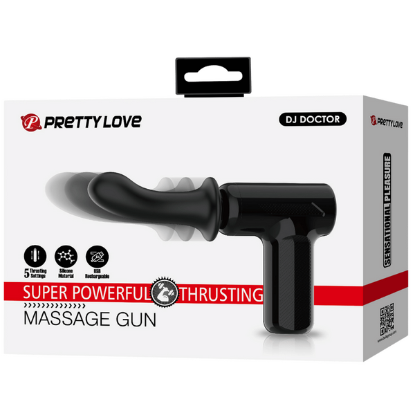 Super Power Thrusting Massage Gun – Powerful Motor Massage Gun with 5 Settings and Replaceable Head > Vibrators > Unconventional - Tophatter Daily Deals