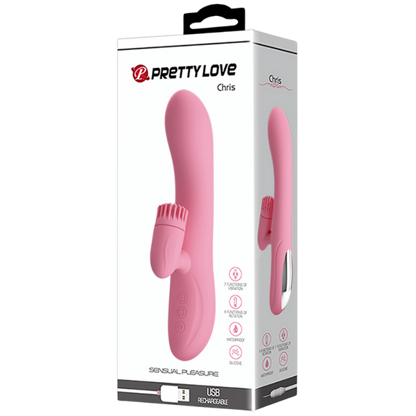 Chris Rechargeable Rotating Tongue Rabbit Vibrator > Vibrators > Ladies > Rabbit Multi - Tophatter Daily Deals