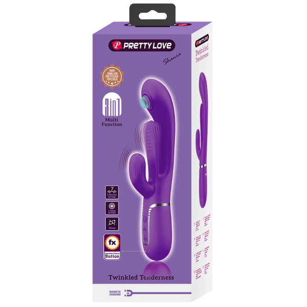 Shania 4in1 Multi-Function Rabbit Vibrator – Velvet Silicone 7 Vibration Settings > Vibrators > Ladies > Rabbit - Tophatter Daily Deals