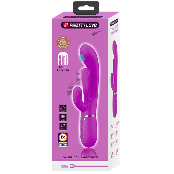 Shania 4in1 Multi-Function Rabbit Vibrator – Velvet Silicone 7 Vibration Settings > Vibrators > Ladies > Rabbit - Tophatter Daily Deals