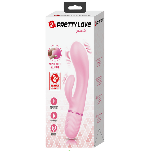 Marski Super Soft Silicone Dual Motor – 10 Function Rabbit Vibrator > Vibrators > Ladies > Rabbit - Tophatter Daily Deals