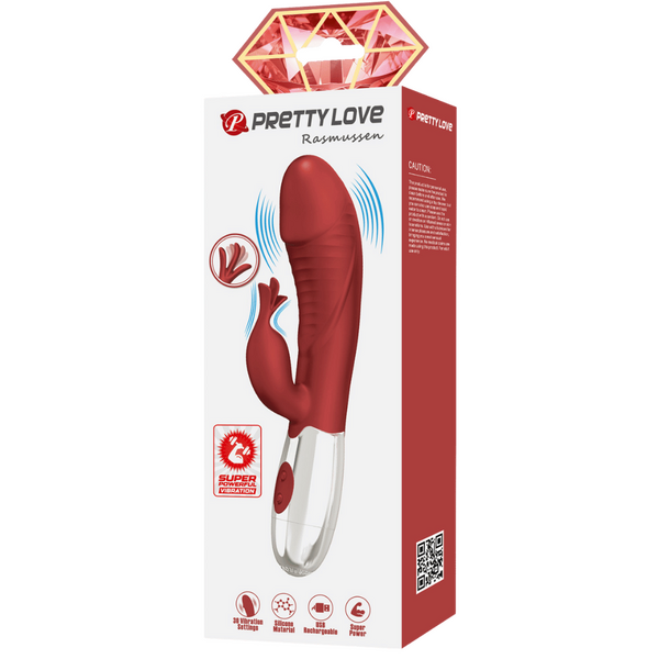 Rasmussen Rechargeable Dual-Motor Silky Silicone G-Spot and Clitoral Vibrator > Vibrators > Ladies > Rabbit - Tophatter Daily Deals