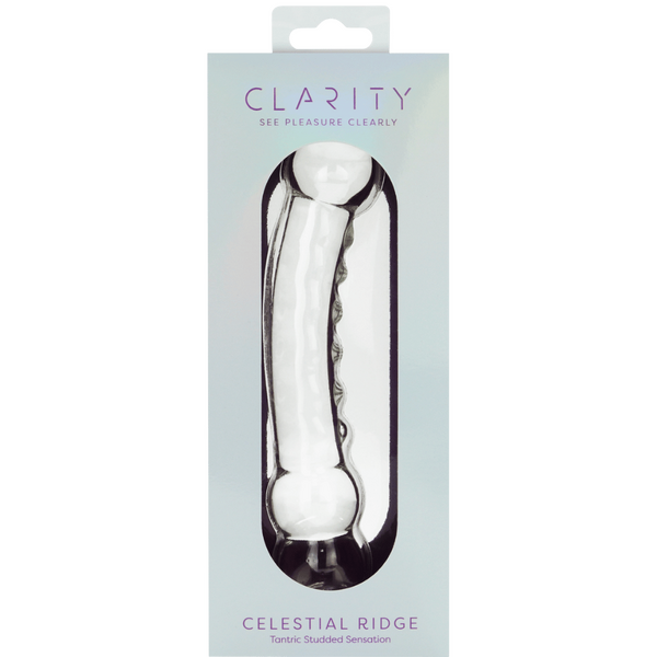 Celestial Ridge – 6.4 Inch Double-Ended Borosilicate Glass Dildo with Sculpted Ridges > Glass > Dildos - Tophatter Daily Deals