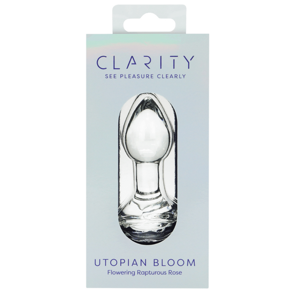 Clarity Utopian Bloom – 4.3 Inch Handcrafted Glass Butt Plug > Glass > Dildos - Tophatter Daily Deals