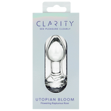 Clarity Utopian Bloom – 4.3 Inch Handcrafted Glass Butt Plug > Glass > Dildos - Tophatter Daily Deals