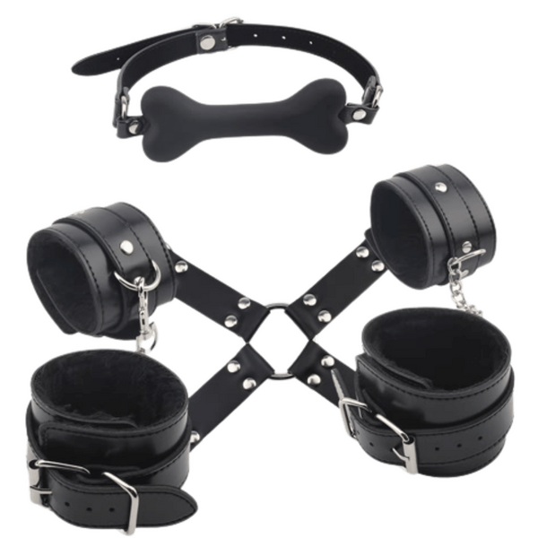 Fully Restrain Your Lover Set – Adjustable Collar Restraint Set > Bondage Gear > Restraints - Tophatter Daily Deals