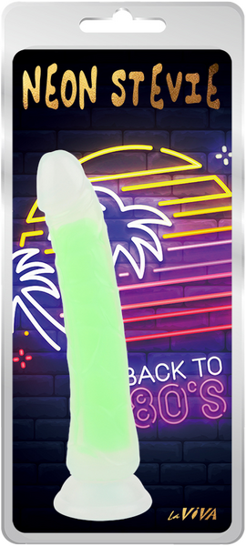 Neon Stevie 8.4 Inch – Glow-in-the-Dark Silicone Vibrator > Dildos > Realistic Dildos - Tophatter Daily Deals