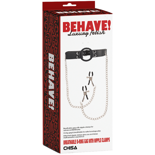 Breathable O-Ring Gag with Nipple Clamps – BDSM Accessory > Sex Toys > Nipple Clamps - Tophatter Daily Deals
