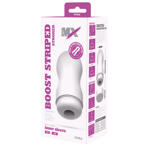 Boost Striped Stroker – Super-Soft 16cm Masturbator Sleeve > Sex Toys For Men > Masturbators Cup - Tophatter Daily Deals
