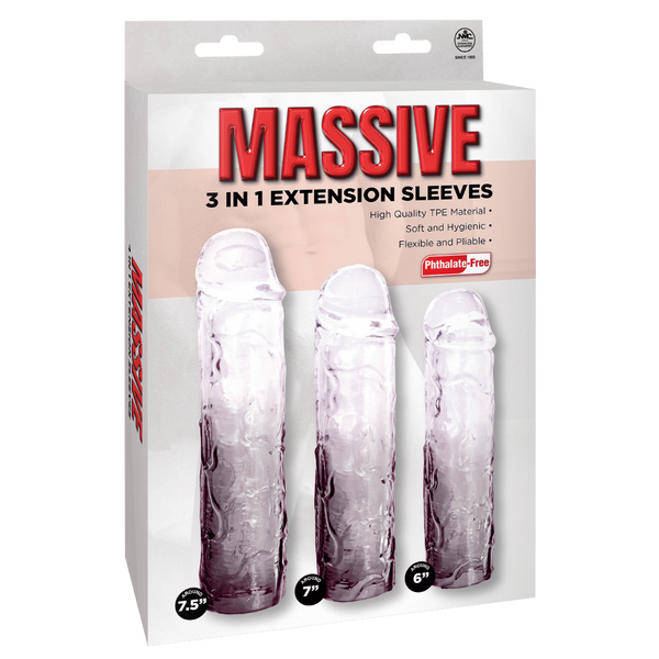 3 in 1 Extension Sleeve (Smoke) – High-Quality TPE Material Soft Flexible Sleeve with Multiple Sizes > Sex Toys For Men > Penis Sleeves - Tophatter Daily Deals