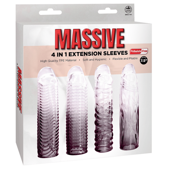 4 in 1 Extension Sleeve (Smoke) – Soft Flexible 7.5 Inch Sleeve > Sex Toys For Men > Penis Sleeves - Tophatter Daily Deals