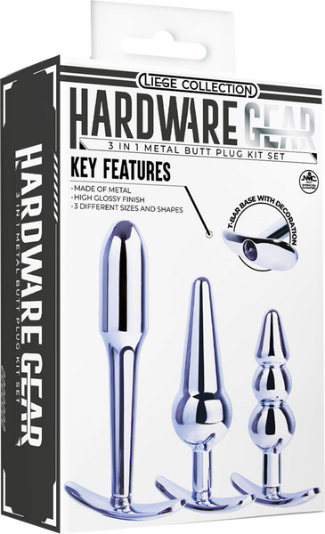 3 in 1 Metal Butt Plug Kit – High Gloss Finish Metal Butt Plugs > Anal Range > Butt Plug Kits - Tophatter Daily Deals