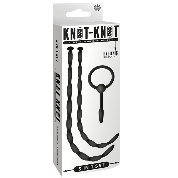 Silicone Urethal Sounding Kit - Twist (Black) > Sex Toys For Men > Sounding Rods - Tophatter Daily Deals