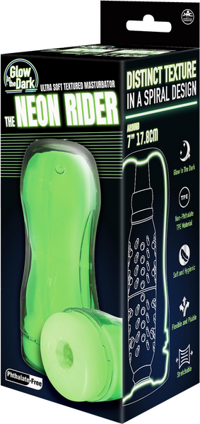 The Neon Rider Masturbator – Glow in the Dark Soft Flexible Masturbator 7 Inch > Sex Toys For Men > Masturbators Cup - Tophatter Daily Deals