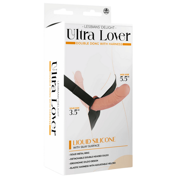 Ultra Lover Double Dong Penetrix with Harness – Ergonomic Silicone Dildo Set > Dildos > Strap On Dildos - Tophatter Daily Deals