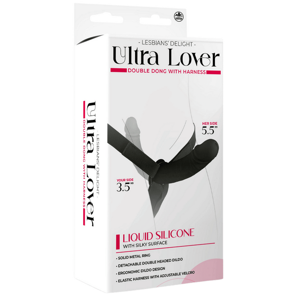 Ultra Lover Double Dong Penetrix with Harness – Ergonomic Silicone Dildo Set > Dildos > Strap On Dildos - Tophatter Daily Deals