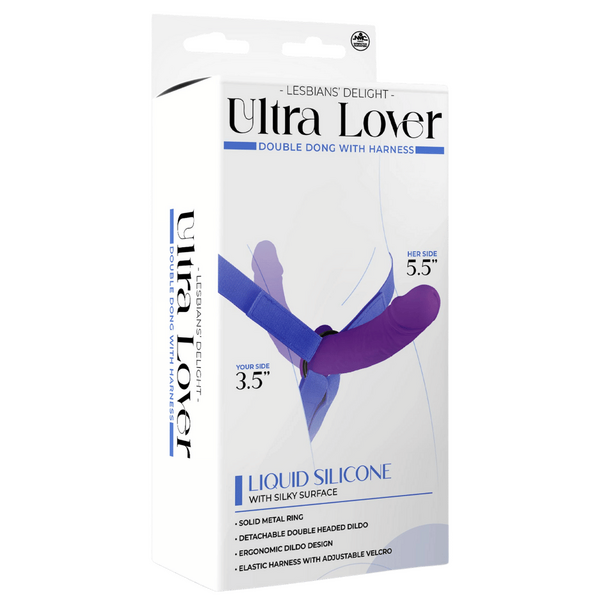 Ultra Lover Double Dong Penetrix with Harness – Ergonomic Silicone Dildo Set > Dildos > Strap On Dildos - Tophatter Daily Deals