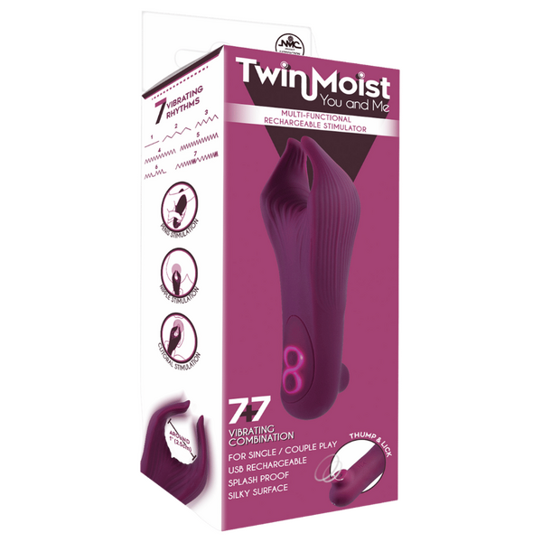 TwinMoist - Multi-Functional Rechargeable Stimulator – Splash Proof USB Rechargeable Vibrator > Sex Toys > Couples Toys - Tophatter Daily Deals