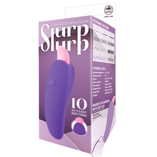 Slurp Slurp Tongue Stimulator – Magnetic Rechargeable 10 Rhythm Vibrator > Sex Toys For Ladies > Clitoral Vibrators and Stimulators - Tophatter Daily Deals