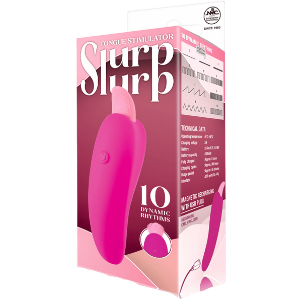 Slurp Slurp Tongue Stimulator – Magnetic Rechargeable 10 Rhythm Vibrator > Sex Toys For Ladies > Clitoral Vibrators and Stimulators - Tophatter Daily Deals