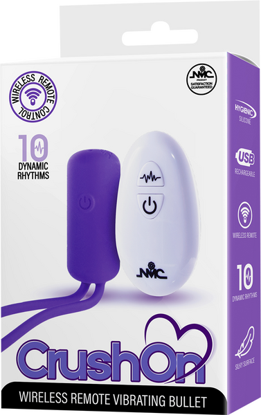 Crush On - Wireless Remote Vibrating Bullet – USB Rechargeable Silicone Bullet Vibrator > Vibrators > Mini Vibrators - Tophatter Daily Deals
