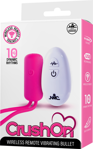 Crush On - Wireless Remote Vibrating Bullet – USB Rechargeable Silicone Bullet Vibrator > Vibrators > Mini Vibrators - Tophatter Daily Deals