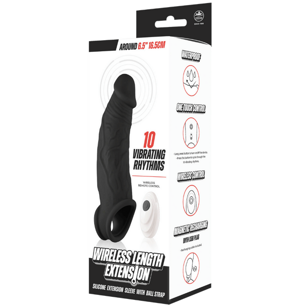 Wireless Length Extension – Waterproof 6.5 Inch Vibrating Extension Device > Sex Toys For Men > Penis Sleeves - Tophatter Daily Deals