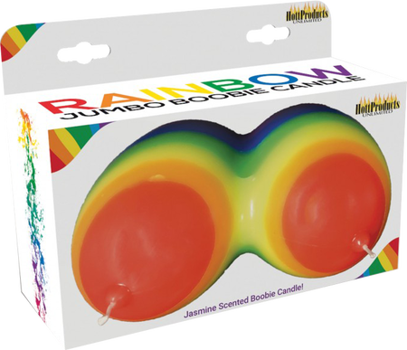 Rainbow Jumbow Boobie Candle – Decorative Candle > Candles > Novelty - Tophatter Daily Deals