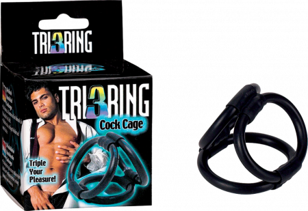 Tri Ring 3 – Cock Cage with Trio of Cock Rings > Cock Ring > Sling - Tophatter Daily Deals