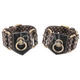 Deluxe PU Handcuffs With Vintage Bronze Spikes – Luxury Restraint Accessory > Bondage Gear > Restraints - Tophatter Daily Deals