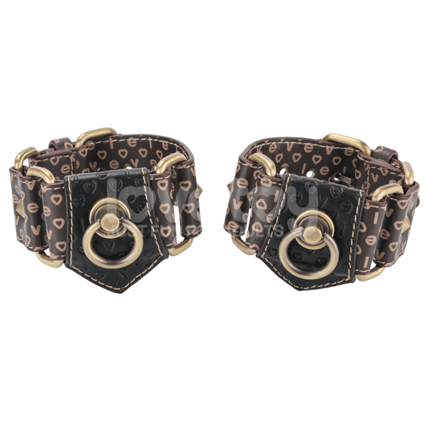 Deluxe PU Handcuffs With Vintage Bronze Spikes – Luxury Restraint Accessory > Bondage Gear > Restraints - Tophatter Daily Deals