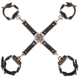 Rebellion Reign Hogtie Set – Bronze Spiked Handcuffs and Ankle Cuffs Restraint Set > Bondage Gear > Restraints - Tophatter Daily Deals